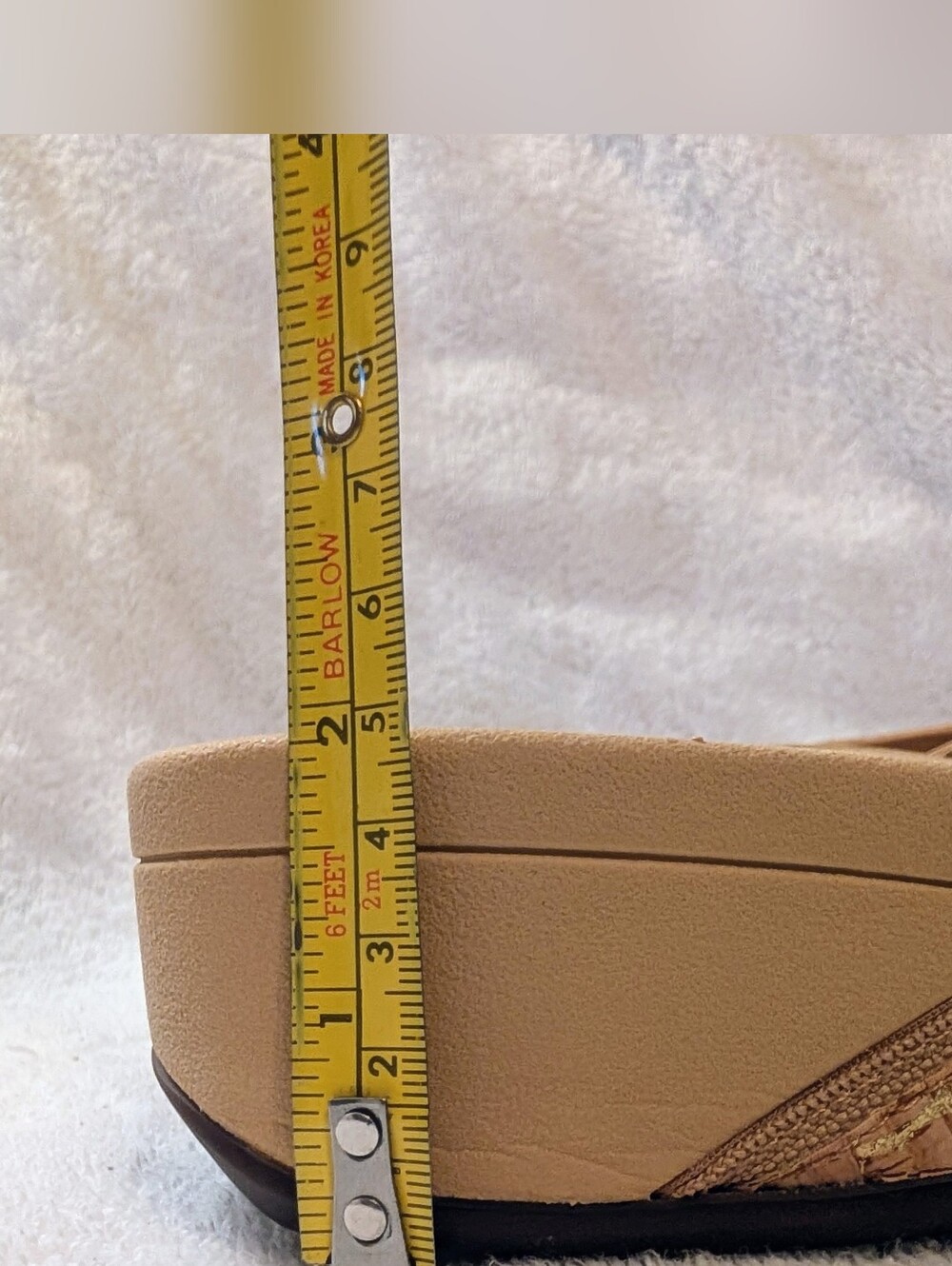 NWOT Vionic Hightide Platform Sandals Thong Flip Flop Orthotic Technology Tan 9 - Picture 7 of 10